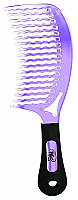 Wet Detangling Comb-New Curved Design-Purple 