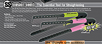 SS106PK-SS Tension Straightening Comb-The Essential tool for Straightening-Pink