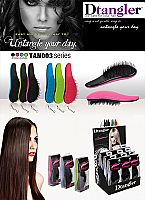 Ezy-Teeze Hair Detangling Brush - Fluoro Pink
