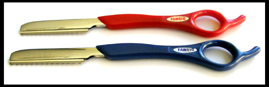 Faweio Styling Razor with Blade-Blue - Beauty Salon Hairdressing ...