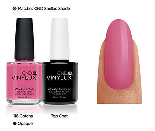 CND Vinylux Weekly Polish - Gotcha 15mL + CND Vinylux Weekly Top Coat 15mL 