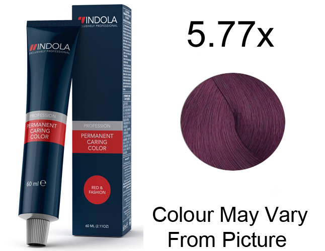 Indola Profession Permanent Hair Colour - 5.77x Light Brown Extra Violet 60g