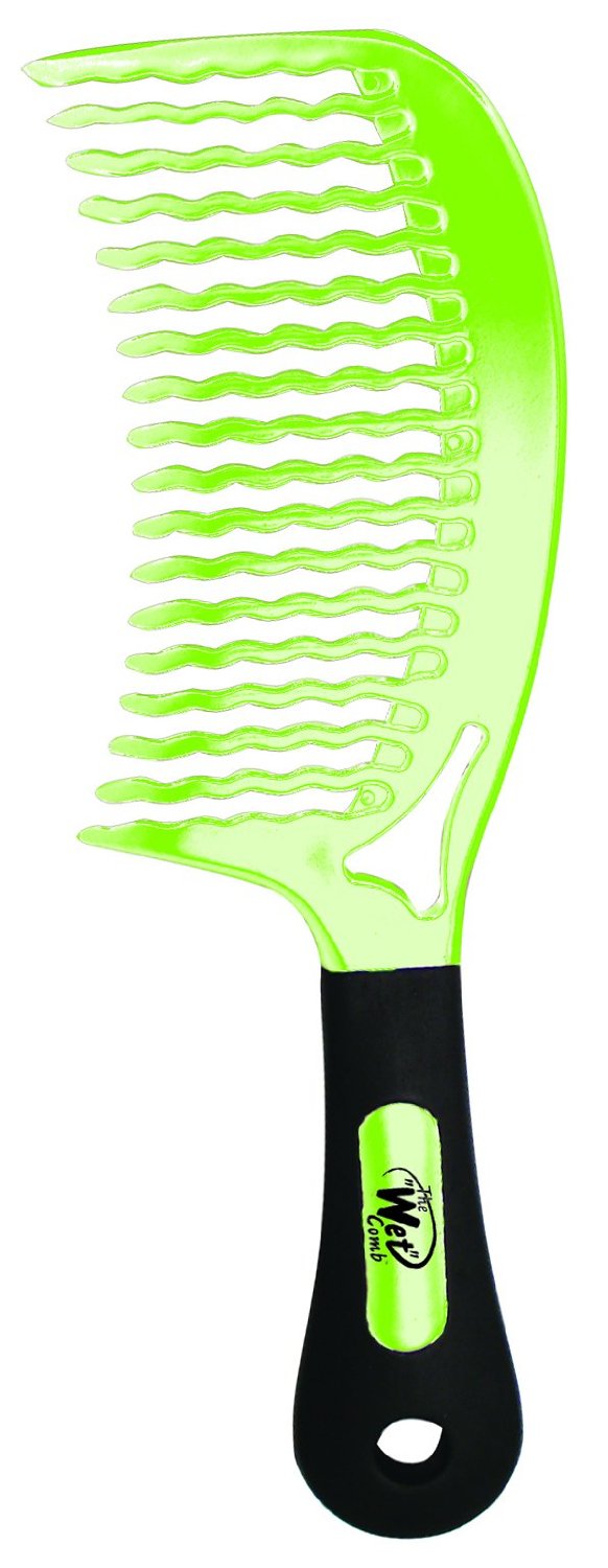 Wet Detangling Comb-New Curved Design-Green