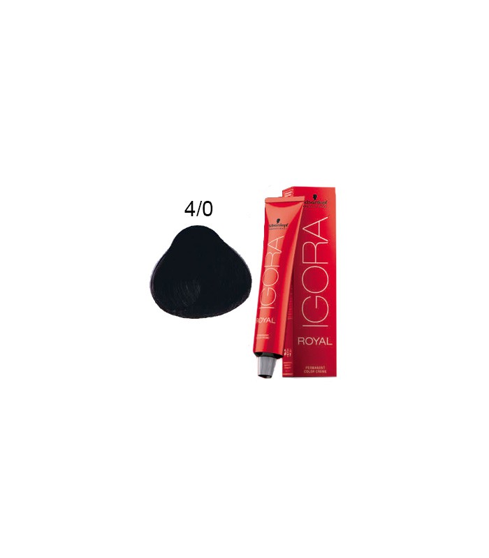 SCHWARZKOPF PROFESSIONAL IGORA ROYAL HAIR COLOUR 4-0 MEDIUM BROWN 60mL