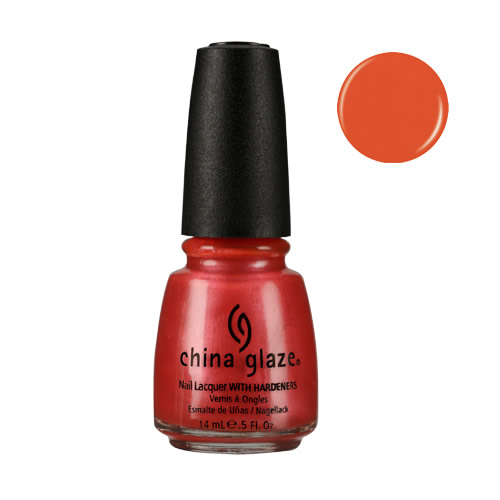 China Glaze Nail Lacquer with Hardener Coral Star 14mL