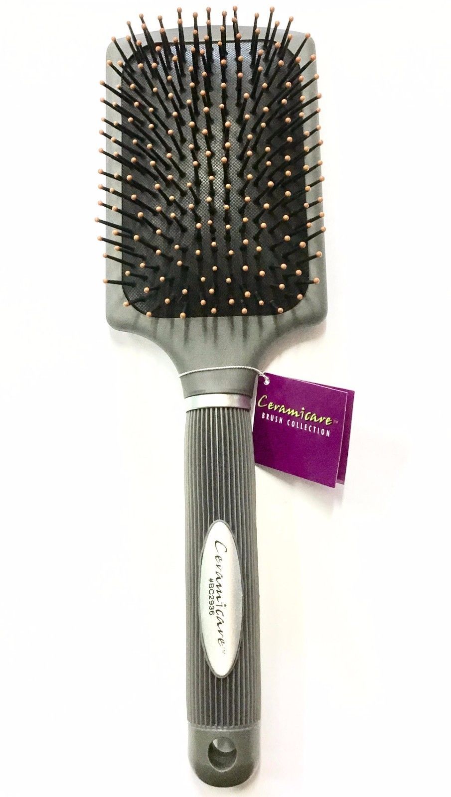 Ceramicare Cushioned Paddle Brush with Ceramic Tips