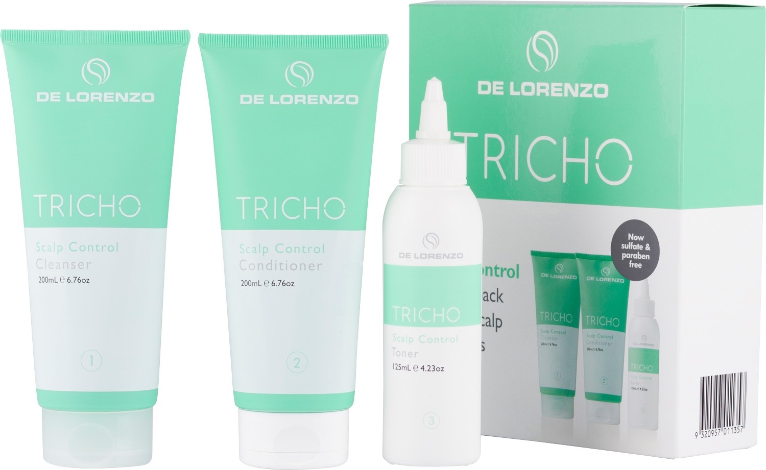 DE LORENZO TRICHO NATURAL SCALP THERAPY CONTROL TREATMENT PACK FOR OILY SCALPS