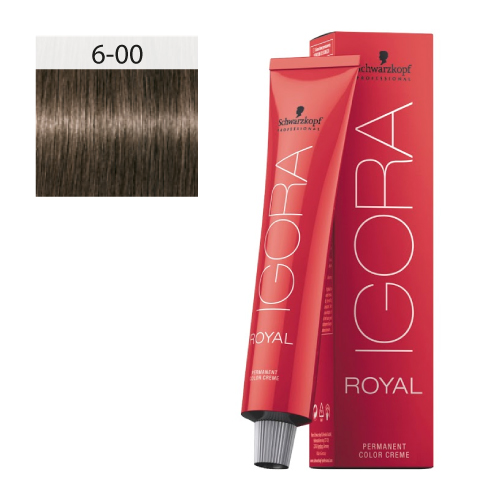 SCHWARZKOPF PROFESSIONAL IGORA ROYAL HAIR COLOR 6-00 Dark Blonde Natural Extra 60g
