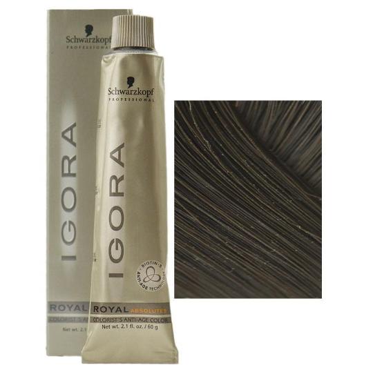 SCHWARZKOPF PROFESSIONAL IGORA ROYAL HAIR COLOR 4-07 Medium Brown Natural Copper 60mL