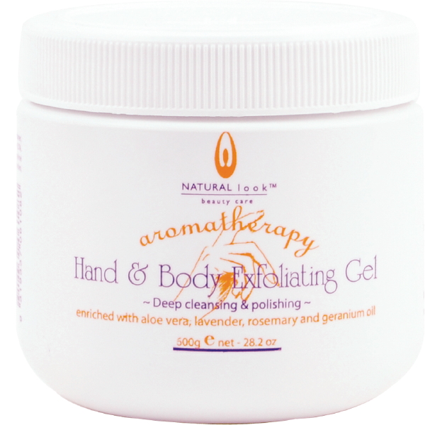 NATURAL LOOK AROMATHERAPY HAND & BODY EXFOLIATING GEL 500g