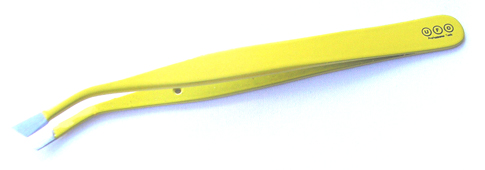 UFO Professional Tools-Curved/Angulated Tweezer-Yellow