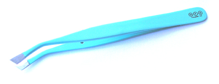 UFO Professional Tools-Curved/Angulated Tweezer-Sky Blue