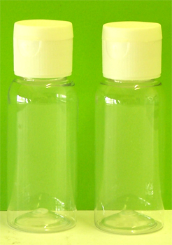 Plastic Bottle 50ml Clear with White Dispensing Cap
