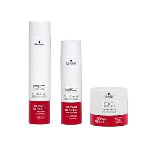 Schwarzkopf Bonacure Repair Shampoo 250ml, Conditioner 200ml & Treatment 200ml