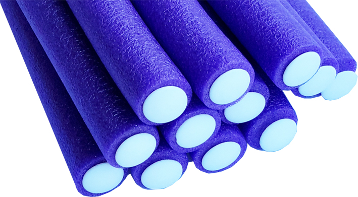 Bendy Flexible Foam Rollers Large Violet 12pk