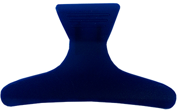 3" Solid Blue Coloured Plastic Butterfly Clips Large Packet of 12