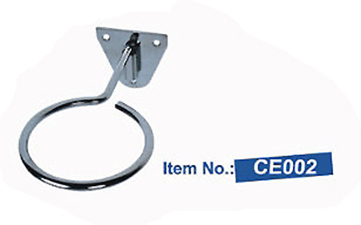 Single Ring Adjustable Diameter Stainless Steel Hairdryer Holder 