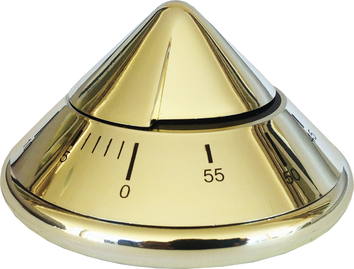 Salon Timer Conical 60 Minute Dial Timer Metallic Silver 