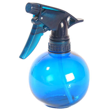 Round Spray Bottle Transparent Blue 300ml
