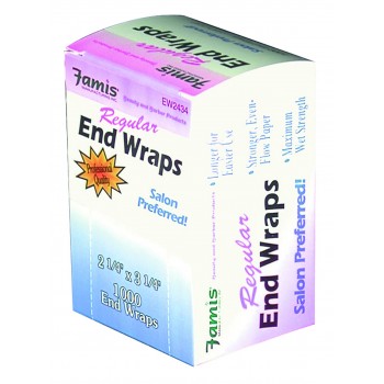 Famis Regular- Box of 1000 2" x 3" Regular End Wraps Perm Papers