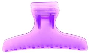 2" Translucent Butterfly Clips (Asstd Colours)-12 per pack