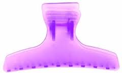 3" Translucent Butterfly Clips (Asstd Colours)-12 per pack