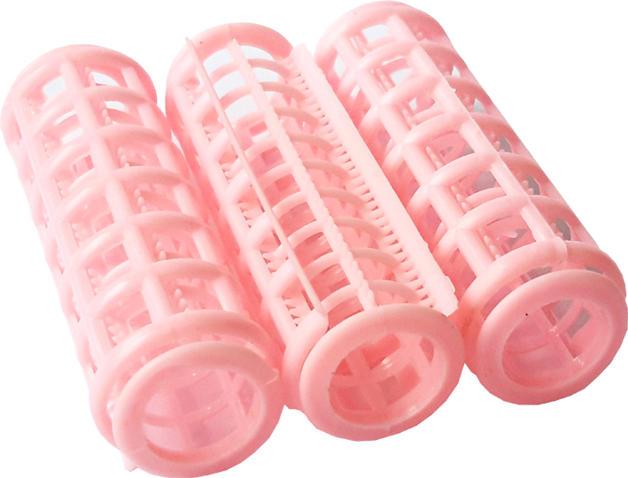 Plastic Hair Rollers - Small Pink Length 68mm x Dia 20mm (Pack of 16) -  Beauty Salon Hairdressing Equipment & Supplies
