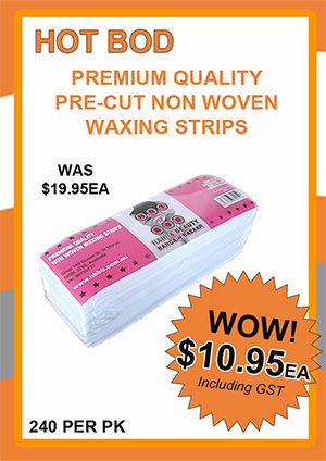 Hot Bod Premium Quality Pre-Cut Non Woven Waxing Strips-240 strips/pack