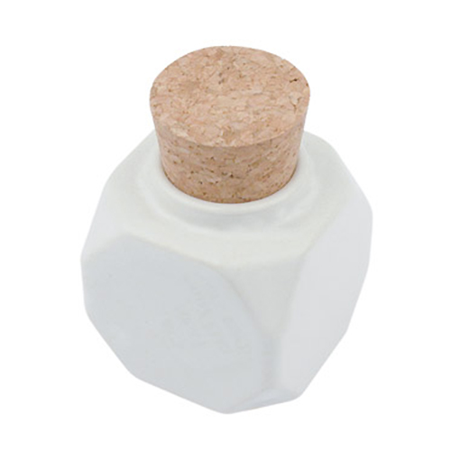 Heavy Porcelain Dish - white with cork closure