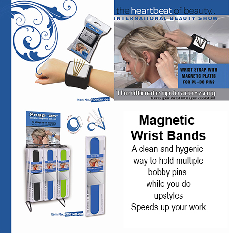 Magnetic Wrist Band-an ideal utility item for stylists to hold clips and bobby pins etc 