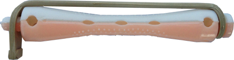 Perm Rods-LIGHT WEIGHT STYLE Perm Rods (1141) - Price per bag of 12 rods -Light Pink/White (60mm long x 7mm central dia) 