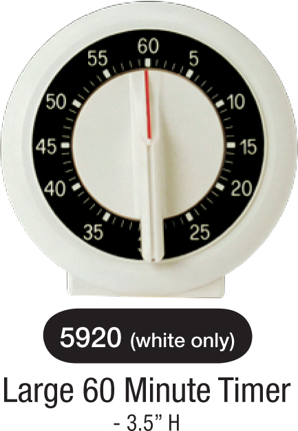 5920-Large 60min Dial Timer (White/Black)