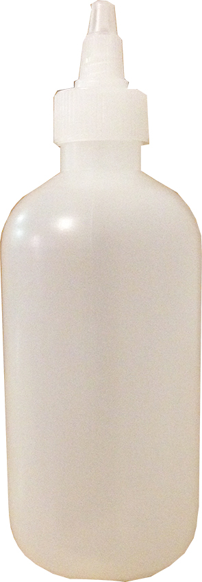 Pack of 12 x 8Oz (236ml) LDPE Boston Natural Squeezer Bottle with Natural Twist Top Lid