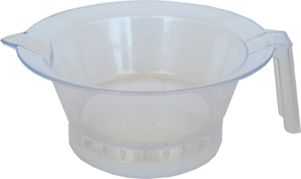 Pack of 3 Plastic Tint Bowls Translucent Clear with Rubber Grip Base