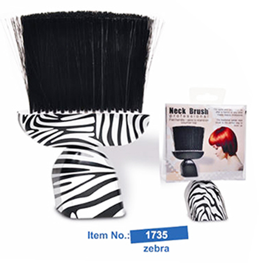 Neck Duster Brush T Handle Zebra Print