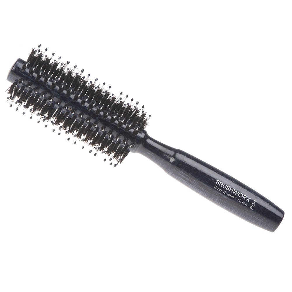 Brushworx Natural Woodgrain Porcupine Radial Hairbrush - Small 