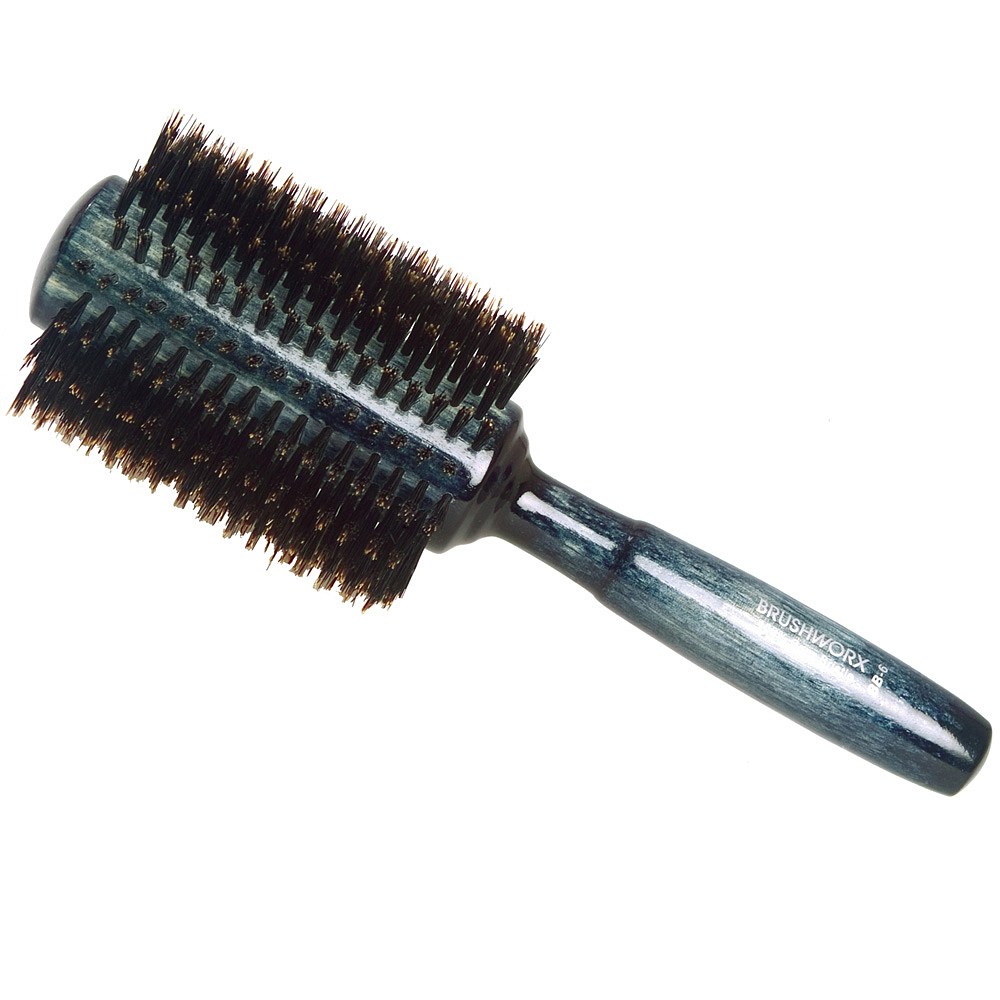 Brushworx Natural Woodgrain Boar Bristle Radial Hair Brush - Large