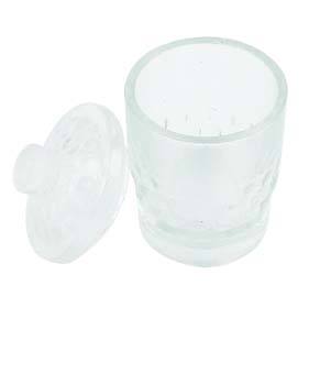 4016AA Deep Glass Dappen Dish with lid