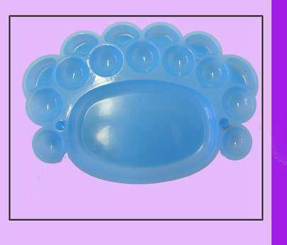 NAIL ART ACRYLIC DAPPEN DISH FOR COLOR MIXING NAIL ART PALETTE- Large
