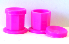Nirvana Collection Dappen Dish with Lid (Plastic)-Hot Pink-individually priced
