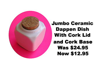 Nirvana Nail Jumbo Ceramic Heavy Duty Dappen Dish with Cork Lid and Base