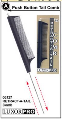 Luxor Retractable Metal Tail Comb