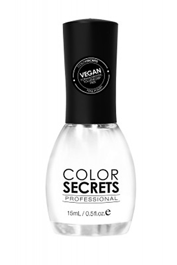 Color Secrets Nail Polish 15ml-Pure Vegan Nail Polish-DBP, Toulene & Formaldehyde Free-N100-Snow White 