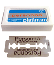 Personna Long Lasting Platinum-Chrome Super Stainless Steel Double Edge Razor Blades-Pack of 5 Blades