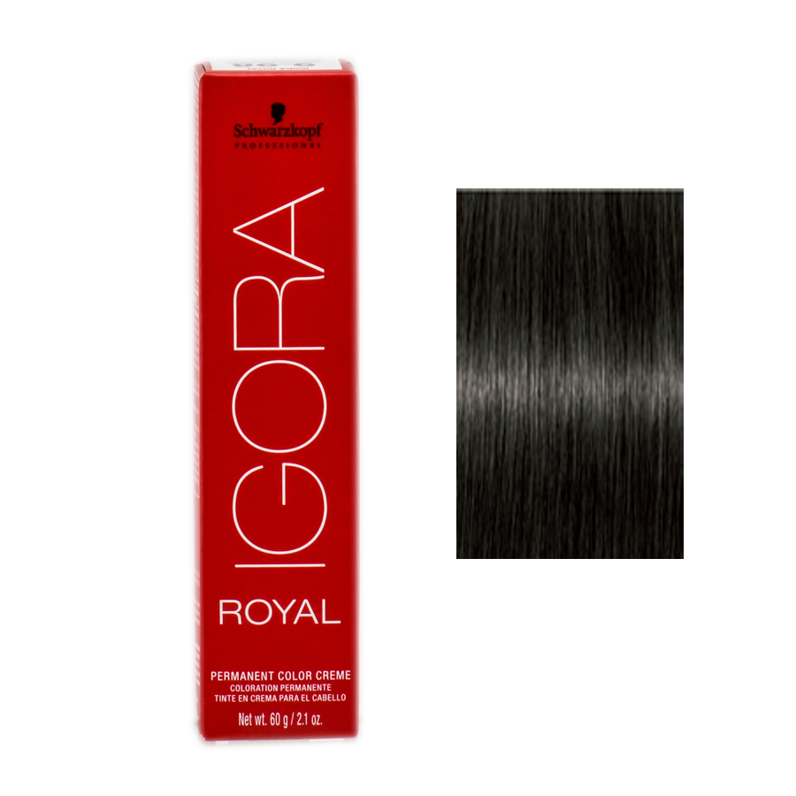 SCHWARZKOPF PROFESSIONAL IGORA ROYAL HAIR COLOR 4-13 Medium Brown Cendre Matt 60g
