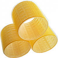 Velcro Hair Rollers 12 per pack-Yellow-Large-60mm Length x 64mm Dia