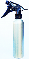Water Sprayer-200ml Aluminium Spray Bottle-Cylindrical Boston-Metallic Gold with Black Ratchet Sprayer 