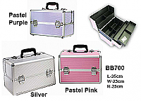 Beauty Case-Colour Silver-BB700-She-Vani-T Pastel Collection