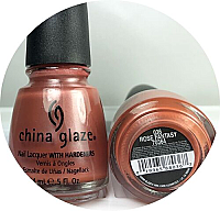 China Glaze Nail Lacquer with Hardener Rose Fantasy 14mL