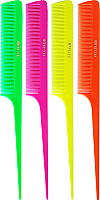 Quad Pack Impressor Neon Tail Combs-1 x Green, 1 x Hot Pink, 1 x Yellow, 1 x Orange 